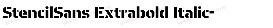 StencilSans Extrabold Italic字体转换